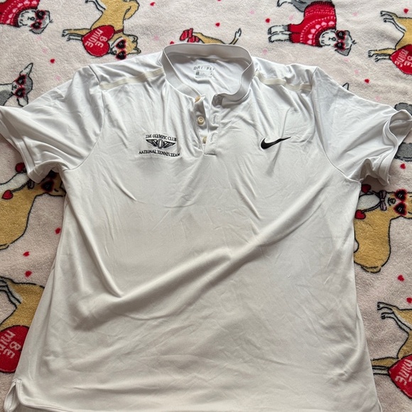 Nike Other - Nike White Men's Polo Shirt with Black Logo